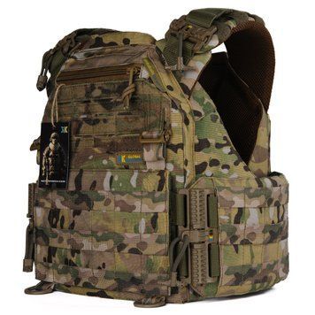 Плитоноска жіноча Warmor gen.3 FL (for Ladies). Без підсумків. Зі швидким боковим та верхнім скиданням (без плит). Мультикам. 4007 фото