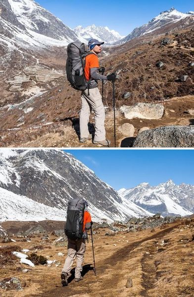 Рюкзак туристический Naturehike Rock NH19BP095, 60+5 л, черный 6927595746370 фото