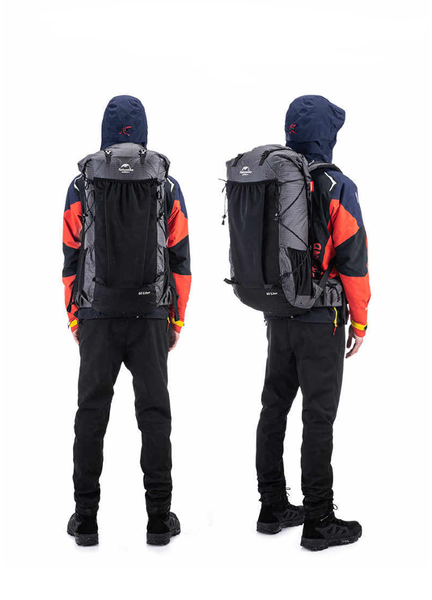 Рюкзак туристический Naturehike Rock NH19BP095, 60+5 л, черный 6927595746370 фото