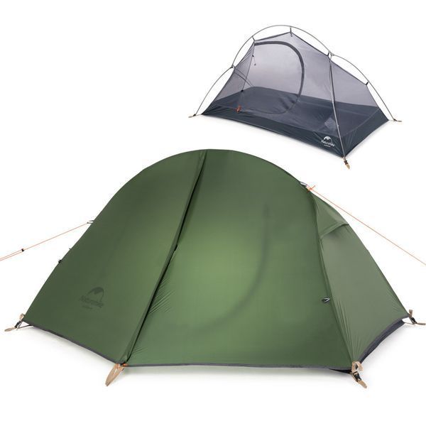 Палатка сверхлегкая одноместная с футпринтом Naturehike Cycling 1 NH18A095-D, 210T, темный зеленый 6927595735671 фото