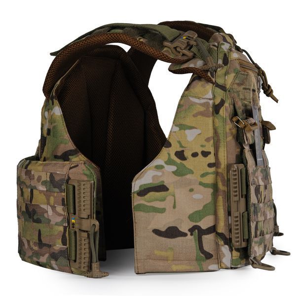 Плитоноска жіноча Warmor gen.3 FL (for Ladies). Без підсумків. Зі швидким боковим та верхнім скиданням (без плит). Мультикам. 4007 фото