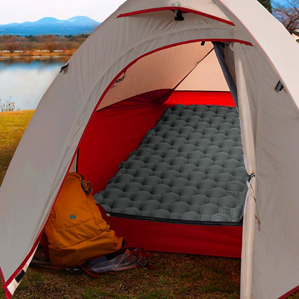 Матрац туристичний надувний одномісний Naturehike FC-10 NH19Z001-P, 195х59х65 мм, графітовий для кемпінгу 6927595735336 фото