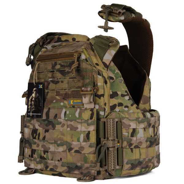 Плитоноска жіноча Warmor gen.3 FL (for Ladies). Без підсумків. Зі швидким боковим та верхнім скиданням (без плит). Мультикам. 4007 фото