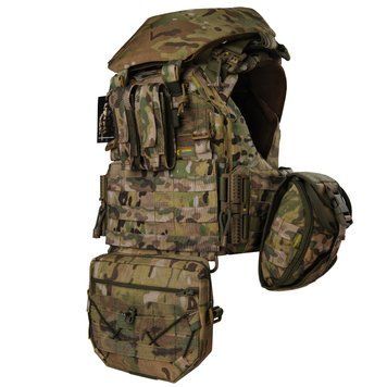 Плитоноска жіноча Warmor gen.3 FL MAX (for Ladies) (без плит). З максимальним набором підсумків, захистом шиї по 1 класу ДСТУ. Мультикам. 4008 фото