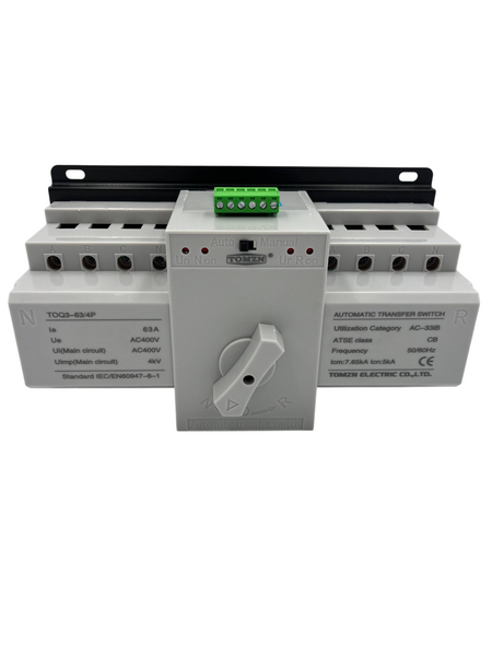 Автоматичний трансферний вимикач (АВР) АС TOMZN TOQP-125/2P 4Р 63А 220V (2 входи, 2 виходи) авт.58 фото