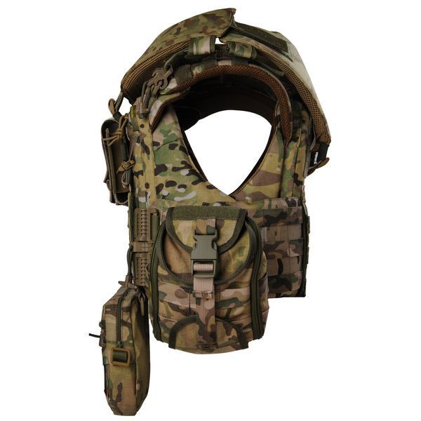 Плитоноска жіноча Warmor gen.3 FL MAX (for Ladies) (без плит). З максимальним набором підсумків, захистом шиї по 1 класу ДСТУ. Мультикам. 4008 фото