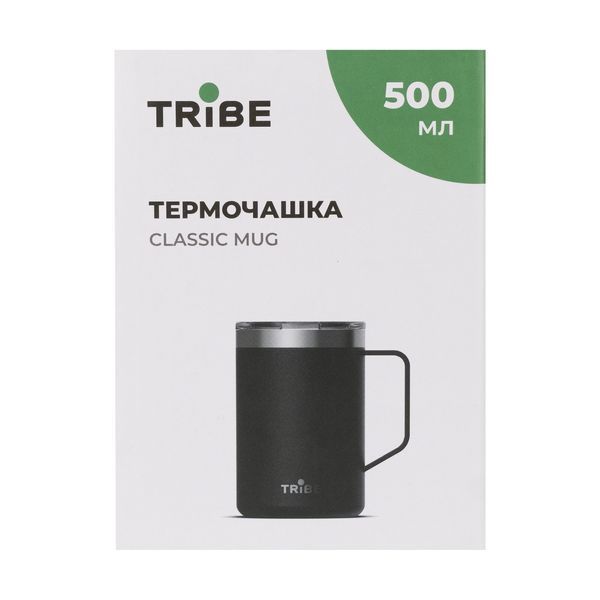 Термочашка Tribe Classic Mug 500 мл T-FA-0033, black T-FA-0033-black фото