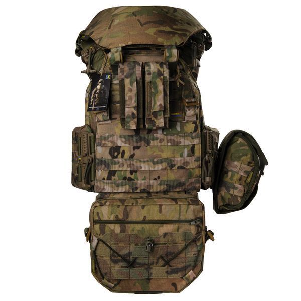 Плитоноска жіноча Warmor gen.3 FL MAX (for Ladies) (без плит). З максимальним набором підсумків, захистом шиї по 1 класу ДСТУ. Мультикам. 4008 фото
