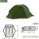 Палатка двухместная Naturehike Tagar NH17T180-J, темная зеленая 6927595793183 фото 3