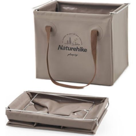 Складаний контейнер для води з ПВХ Naturehike CNH22SN002, 20л, світло-коричневий 6927595795132 фото