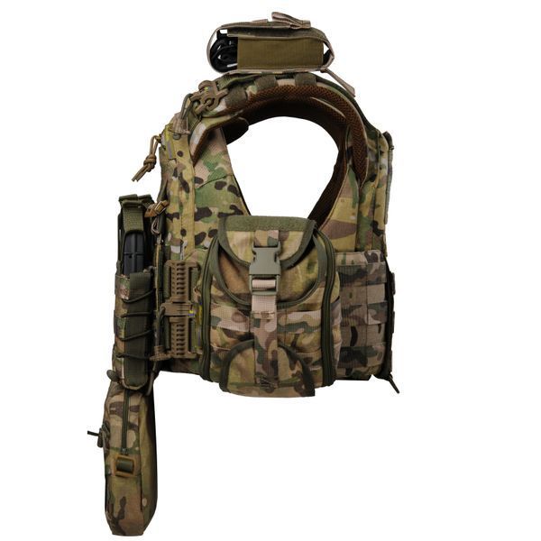 Плитоноска жіноча Warmor gen.3 FL MAX (for Ladies). З максимальним набором підсумків, швидким боковим та верхнім скиданням (без плит). Мультикам. 4009 фото