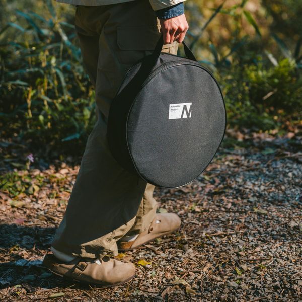 Настільна кругла піч із решіткою гриль та сковорідкою Naturehike CNK2550CF010, 36*32.6*12 см, хромоване залізо 6977465869418 фото