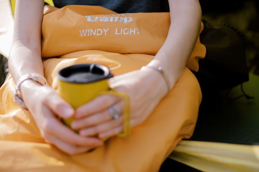 Спальный мешок Tramp Windy Light кокон левый yellow/grey 220/80-55 UTRS-055 UTRS-055-L фото