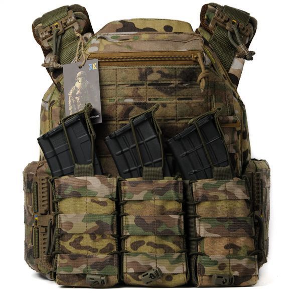Плитоноска жіноча Warmor gen.3 FL (for Ladies). З підсумками під магазини АК і швидким бічним і верхнім скиданням (без плит). Мультикам. 4011 фото