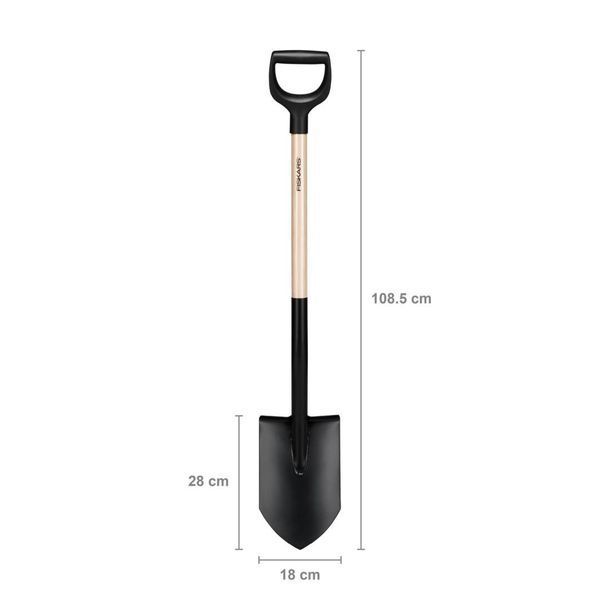 Лопата з дерев'яною ручкою Fiskars Solid&trade; (1066721) 1066721 фото