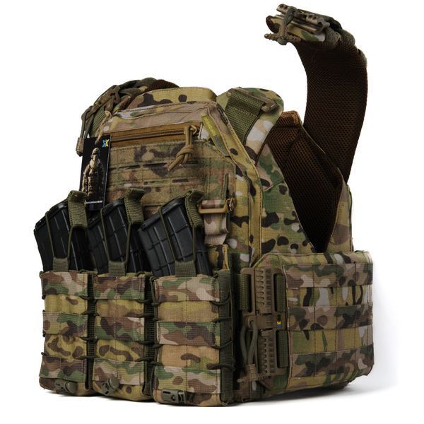 Плитоноска жіноча Warmor gen.3 FL (for Ladies). З підсумками під магазини АК і швидким бічним і верхнім скиданням (без плит). Мультикам. 4011 фото