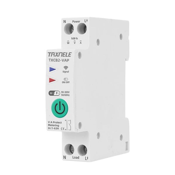 WIFI Smart Switch с счетчиком электроэнергии и мониторингом TAXNELE 63A 1P+N авт.7 фото