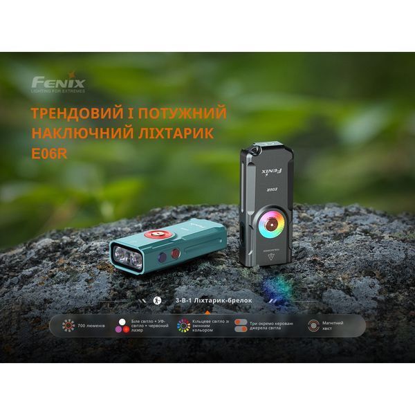 Фонарь наключительный Fenix ​​E06R серый E06RGray фото