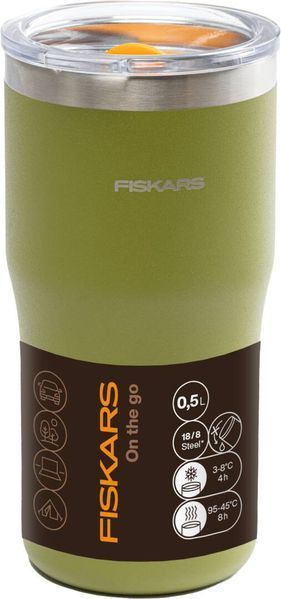 Термокружка Fiskars On-the-go 0.5 л, колір кропива (1078763) 1078763 фото