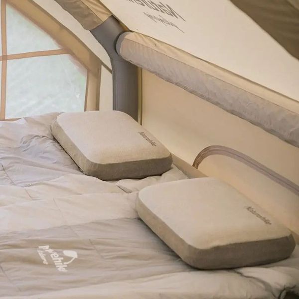 Подушка з пам'яттю прямокутна Naturehike NH22ZT002, бежева 6927595708583 фото