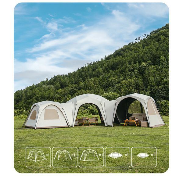 Тент для кемпінгу Naturehike CNK230WS014, 4.6 м * 4,0 м, бежевий 6927595794685 фото