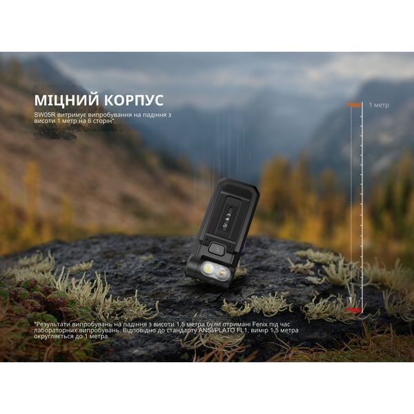 Фонарь ручной Fenix ​​SW05R-UV LED черный SW05R-UVL фото
