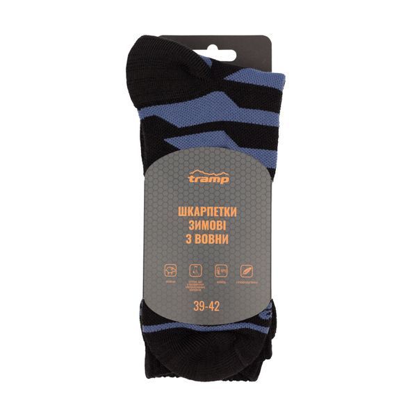 Шкарпетки з вовни зимові Tramp UTRUS-007-black, 39/42 UTRUS-007-black-39/42 фото
