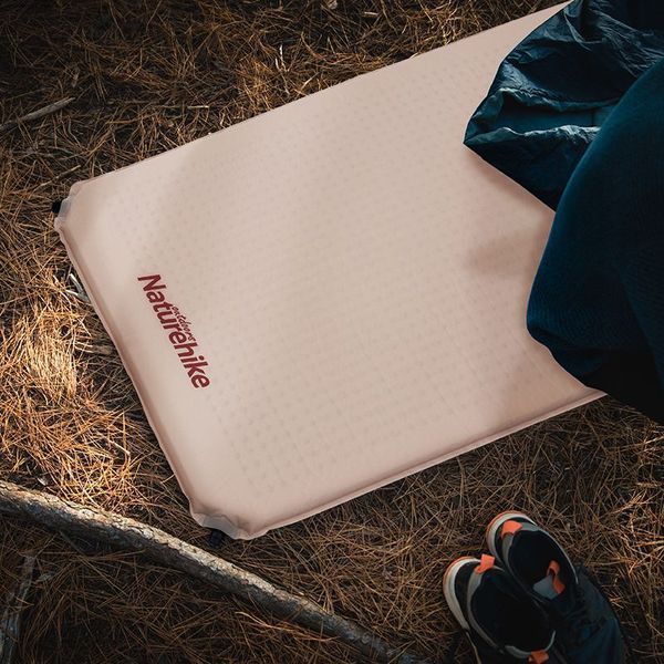 Матрац туристичний самонадувний одномісний Naturehike NH20DZ002, 200x76x6 см, бежевий 6927595795248 фото