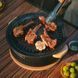 Настольная круглая печь с решеткой и сковородкой Naturehike CNK2550CF010, 36*32.6*12 см, хромированное железо 6977465869364 фото 9