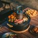 Настольная круглая печь с решеткой и сковородкой Naturehike CNK2550CF010, 36*32.6*12 см, хромированное железо 6977465869364 фото 6