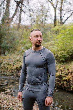 Термобілизна чоловіча Tramp Active комплект (футболка+штани) UTRUM-021-grey, 2XL UTRUM-021-grey-2XL фото