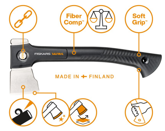 Топор универсальный Fiskars Ultra XU14 (1082130) 1082130 фото