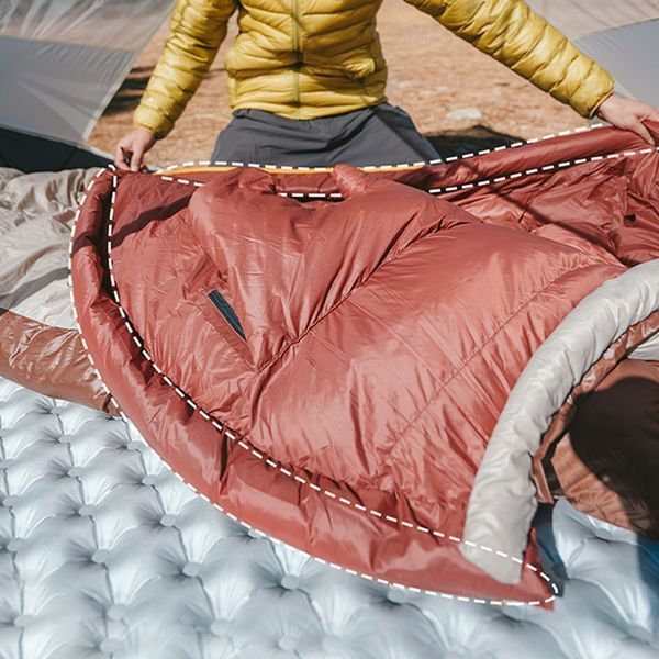 Спальник с натуральным пухом Naturehike Snowbird CNK2550WS014, р-р L, коричневый 400 г 6927595784464 фото