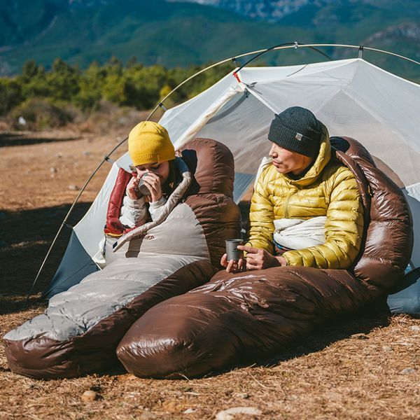 Спальник с натуральным пухом Naturehike Snowbird CNK2550WS014, р-р L, коричневый 400 г 6927595784464 фото