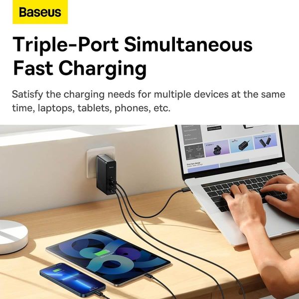 Зарядний пристрій Baseus GaN5 Pro Fast Charger 2C+U 140W (CCGP050102) CCGP050102 фото