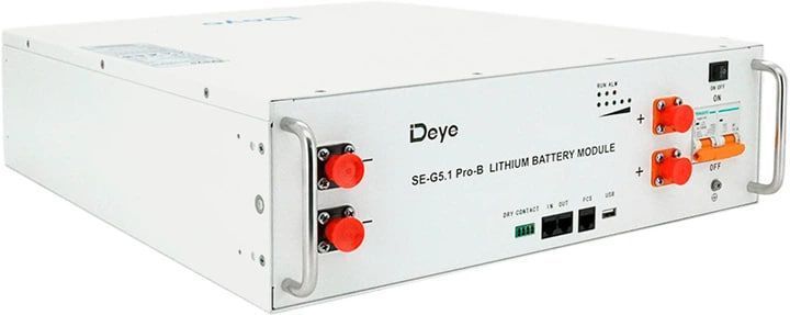 Акумуляторна батарея Deye SE-G5.1Pro-B, 51.2V, 100Ah, LiFePO4, 5.12 kWh акум.1 фото