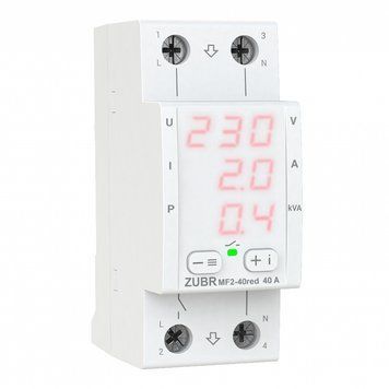 Реле напряжения AC ZUBR MF2-40 red 1Р 40A 220V ZUBR MF2-40 red фото