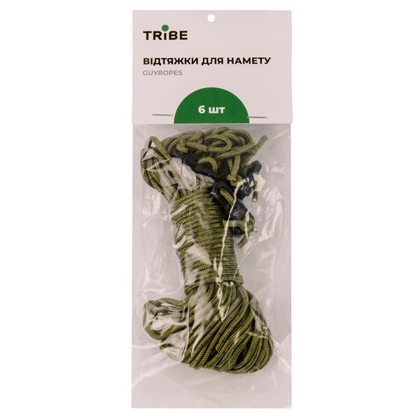 Комплект оттяжек для палатки Tribe Guyropes T-AZ-0010-green T-AZ-0010-green фото