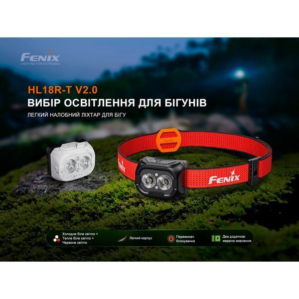 Фонарь налобный Fenix ​​HL18R-T V2.0 белый HL18RT20W фото