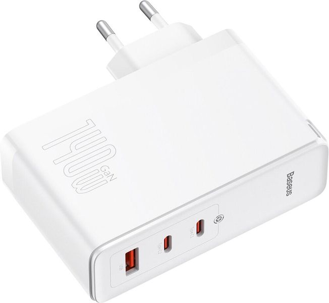 Зарядний пристрій Baseus GaN5 Pro Fast Charger 2C+U 140W White (CCGP090202) CCGP090202 фото