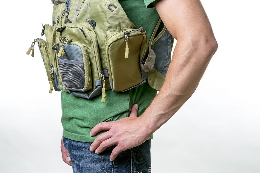 Жилет Tramp Angler рибальський розвантажувальний олива, Зелений L/XL TRFB-006-L/XL фото