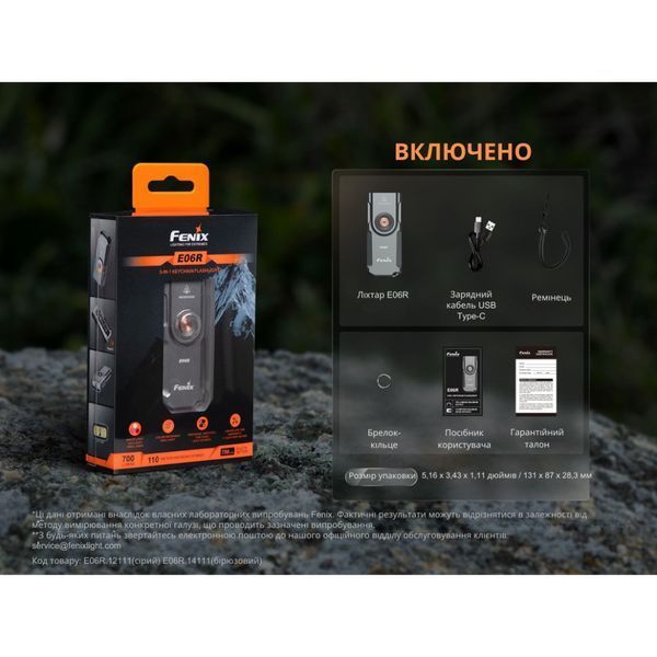 Фонарь Fenix ​​E06R бирюзовый E06R-TQ фото