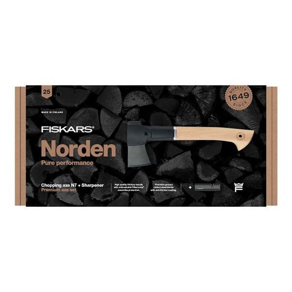 Подарунковий набір Fiskars Norden chopping axe N7 + sharpener SET 1051146 1051146 фото