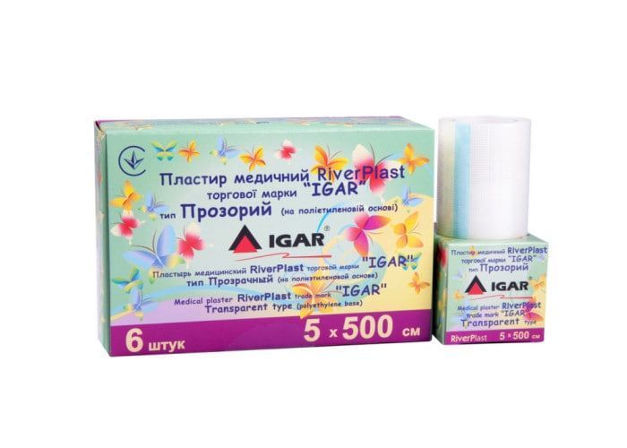 Пластир медичний IGAR RiverPlast тип класичний (бавовняний) 5 x 500 к.156 фото