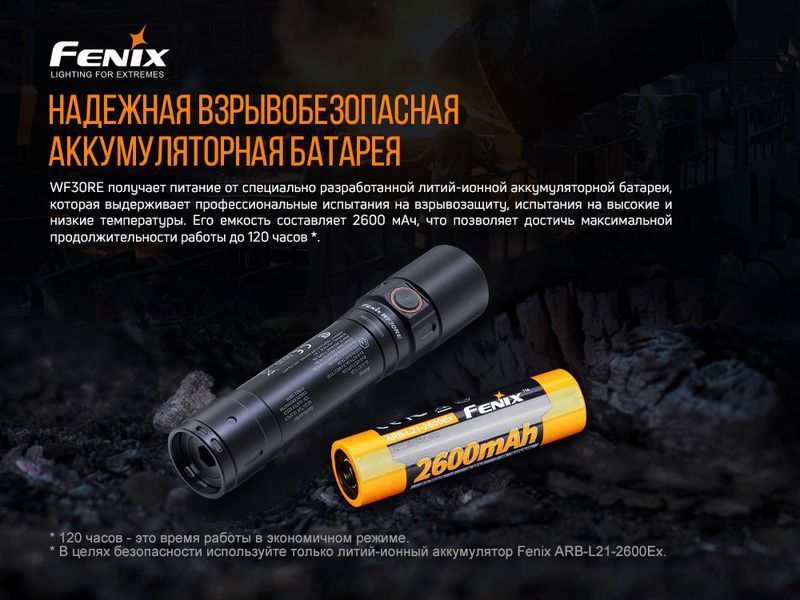 Фонарь ручной взрывобезопасный Fenix ​​WF30RE WF30RE фото