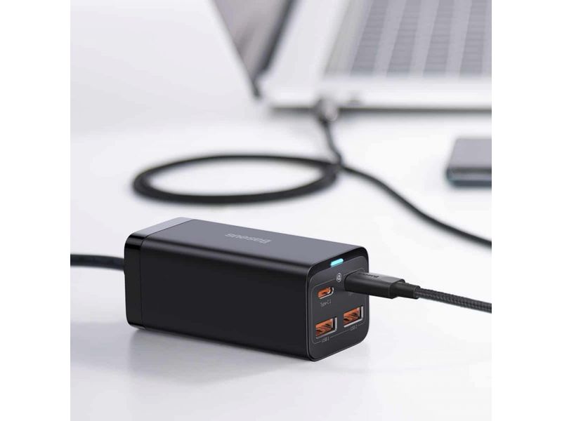 Мережевий зарядний пристрій Baseus GaN3 Pro Desktop Fast Charger 2U+2C 100W Black (CCGP000101) CCGP000101 фото