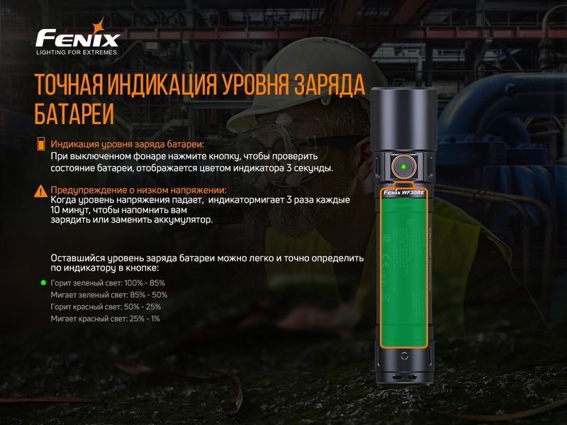 Фонарь ручной взрывобезопасный Fenix ​​WF30RE WF30RE фото