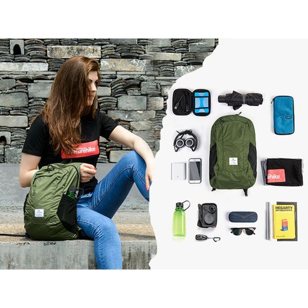 Рюкзак компактний надлегкий Naturehike Ultralight Naturehike NH17A012-B, 18 л, зелений 6976507663762 фото