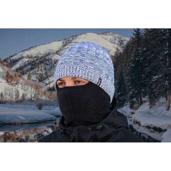 Водонепроницаемая шапка Dexshell Heathered Rib Knit Beanie, onesize (56-58 см), бело-серая DH32405MBL фото