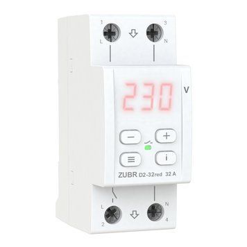 Реле напряжения AC ZUBR D2-32 red 1Р 32A 220V ZUBR D2-32 red фото